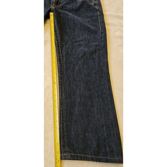 True Religion World Tour Billy Jeans Medium Wash Straight Size 34 Flap Pocket - Picture 13 of 14